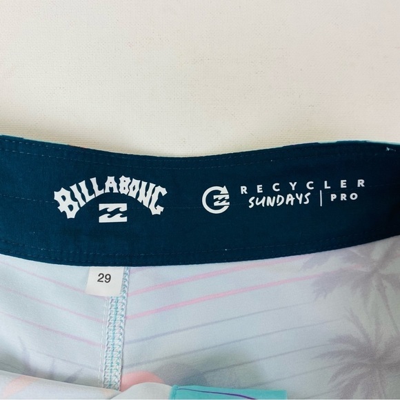 Billabong Sunday Pro Hypno Green Board Shorts Size 29 - Picture 6 of 6